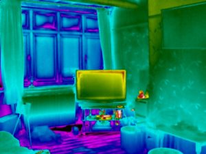 Air tightness thermal imaging survey