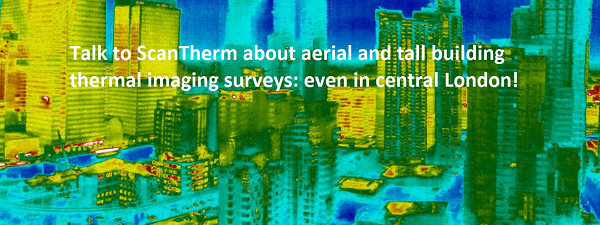 Thermal survey of tall building with drone